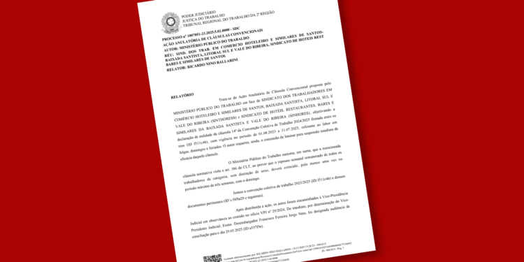 Proferido Acórdão sobre a Cláusula 14ª da Convenção Coletiva