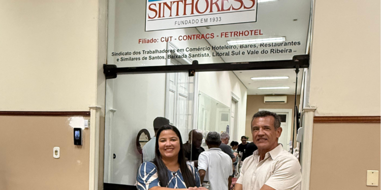 Vereadora de Guarujá, Ariani Paz, visita SINTHORESS para dialogar sobre pautas importantes para os trabalhadores da gastronomia e hospedagem