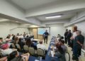 Assembleia do SINTHORESS com os trabalhadores do Hotel Bourbon, em Santos